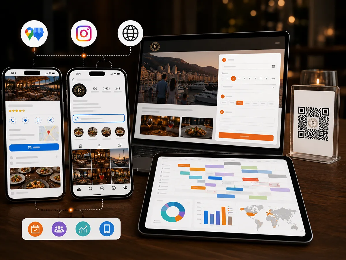 Buchungen über Google, Instagram und Ihre Website