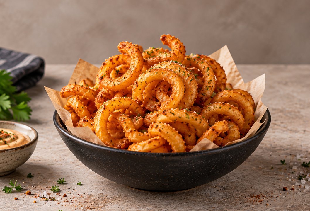 El Yapımı Curly Fries