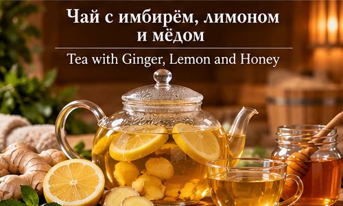 Чай с имбирём, лимоном и мёдом